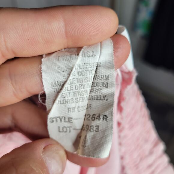 Vintage Jolie Femme Pink Ultra High Rise Light Baggy Pants Size 14 - Picture 8 of 8